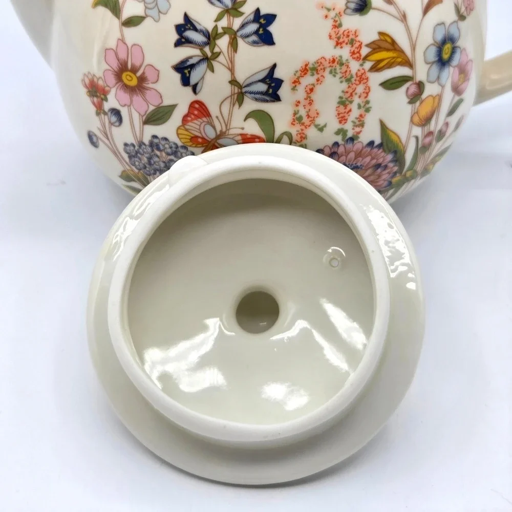 Vintage Robinson Design Group Floral Teapot with Gold Trim‎ Made In Japan 1989